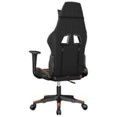 Vidaxl Herní židle černá a oranžová umělá kůže