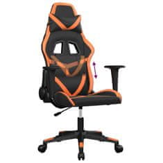 Vidaxl Herní židle černá a oranžová umělá kůže