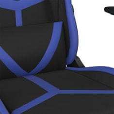 Greatstore Herní židle černá a modrá umělá kůže