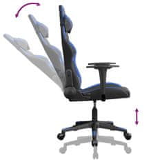 Vidaxl Herní židle černá a modrá umělá kůže