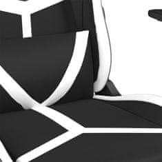 Greatstore Herní židle černá a bílá umělá kůže