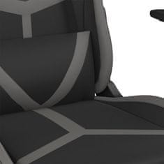 Greatstore Herní židle černá a šedá umělá kůže
