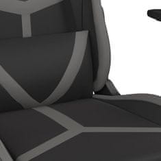 Vidaxl Masážní herní židle černá a šedá umělá kůže