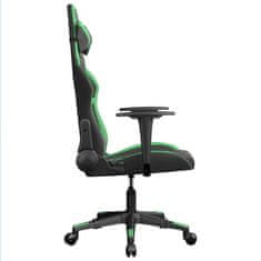 Vidaxl Masážní herní židle černá a zelená umělá kůže