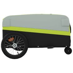 Vidaxl Vozík za kolo černý a zelený 45 kg železo