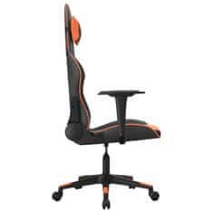 shumee Herní židle černá a oranžová umělá kůže