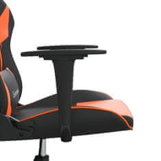 shumee Herní židle černá a oranžová umělá kůže