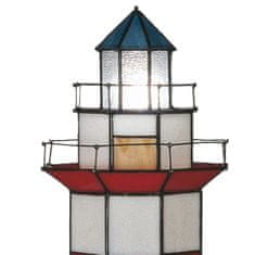 Clayre & Eef Dekorativní stolní lampa Tiffany LIGHTHOUSE 5LL-1166