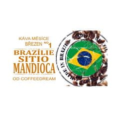 COFFEEDREAM BRAZÍLIE SITIO MANDIOCA CATUAI - Hmotnost: 1000g, Typ kávy: Hrubé mletí - frenchpress, filtrovaná káva, Způsob balení: běžný třívrstvý sáček, Stupeň pražení: pražení COFFEEDREAM