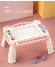 CAB Toys Dětská tabule na kreslení stolek růžový