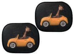 WOWO Opalovací Záclona na Okno Auta s Motivem Žirafy - Statický Krém