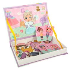 WOWO Interaktivní Magnetická Puzzle Kniha pro Děti - Oblečte Panenku, 51 Dílků
