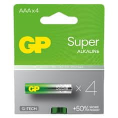 GP Alkalická baterie GP Super LR03 (AAA), 4 ks