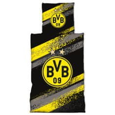 FotbalFans Povlečení Borussia Dortmund, žluto-černé, bavlna, 135x200 / 80x80
