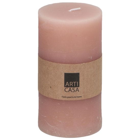 Arti Casa Sloupová svíčka Arti Casa, růžová, 7 x 13 cm