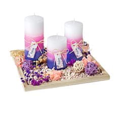 Weltbild Weltbild Dekorační sada se svíčkami Krásné květy