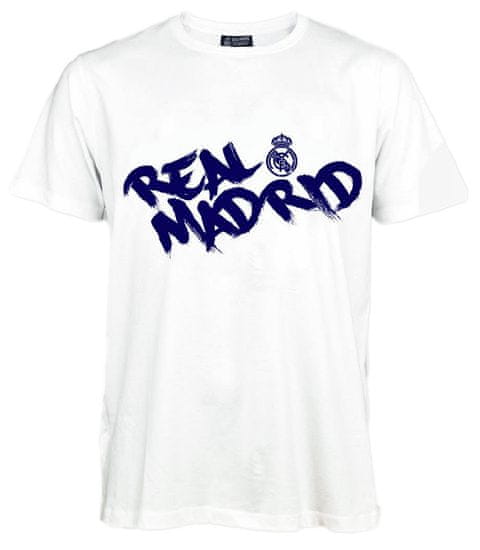 FotbalFans Tričko Real Madrid FC, bílé, bavlna