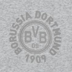 FotbalFans Mikina Borussia Dortmund, šedá, bio-bavlna | XL