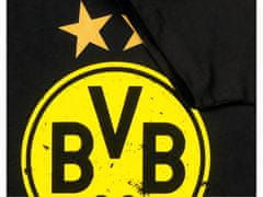 FotbalFans Tričko Borussia Dortmund, černé, bavlna | S