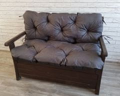 My Best Home Prošívané sezení ELIAS, polstr na zahradní lavici - sedák s opěrkou, ANTRACIT, různé rozměry, Mybesthome Rozměr: 120x50x40 cm
