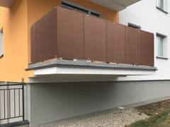 My Best Home Balkonová zástěna OSLO hnědá, výška 100 cm, šířka různé rozměry MyBestHome Rozměr: 100x300 cm rozteč 50 cm