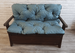 My Best Home Prošívané sezení ELIAS, polstr na zahradní lavici - sedák s opěrkou, TYRKYSOVÁ, různé rozměry, Mybesthome Rozměr: 180x60x50 cm
