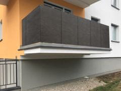 My Best Home Balkonová zástěna OSLO grafitová, výška 110 cm, šířka různé rozměry MyBestHome Rozměr: 110x400 cm rozteč 25 cm