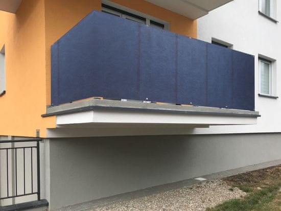 My Best Home Balkonová zástěna OSLO modrá, výška 90 cm, šířka různé rozměry MyBestHome Rozměr: 90x400 cm rozteč 50 cm