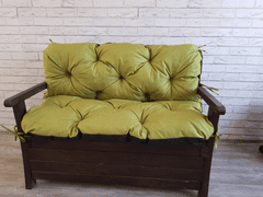 My Best Home Prošívané sezení ELIAS, polstr na zahradní lavici - sedák s opěrkou, OLIVOVÁ 32, různé rozměry, Mybesthome Rozměr: 100x60x50 cm