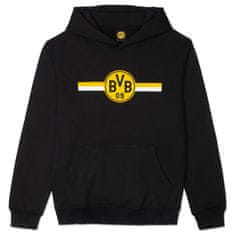 FotbalFans Mikina Borussia Dortmund, černá, kapuce | S