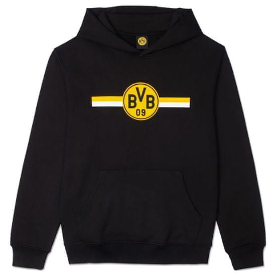 FotbalFans Mikina Borussia Dortmund, černá, kapuce