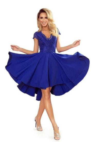 Numoco dámské šaty Patricia 300-3 modrá S