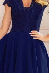 Numoco dámské šaty Patricia 300-3 modrá M
