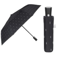 Perletti Time, Pánský plnoautomatický deštník skládací Geometrico / černý, 26401