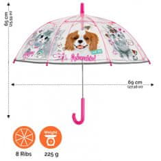 Perletti Cool Kids, Dětský reflexní deštník Pets Transparent, 15635