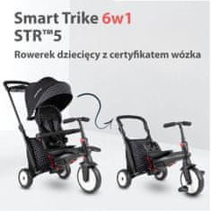 Smart Trike Skládací dětská tříkolka / kočárek 7v1 STR5, černo-bílý