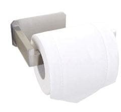 Camerazar Nerezový samolepicí držák na toaletní papír, stříbrný, 14x7,5x9,5 cm