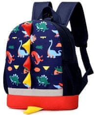 Camerazar Dětský batoh s 3D dinosaurem, polyester, nastavitelné popruhy, 28x24x10 cm