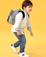 Camerazar Plyšový dětský batoh se slonem, šedá barva, polyester, rozměry 26x24x10 cm