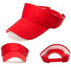 Camerazar Nastavitelná kšiltovka pro letní ochranu před sluncem, červená, s vyztuženým kšiltem a polstrováním, délka 10 cm