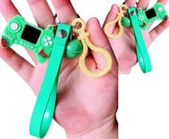 Camerazar Klíčenka PlayS Bags, mátová barva, gumový přívěsek s kovovým zvonečkem 2,5 mm