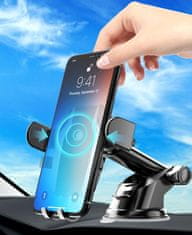 Camerazar Teleskopický držák telefonu do auta, nastavitelný, s gumovou přísavkou a otáčením 360°