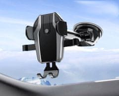 Camerazar Teleskopický držák telefonu do auta, nastavitelný, s gumovou přísavkou a otáčením 360°