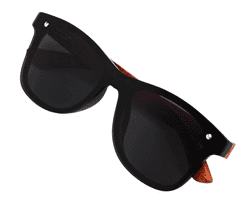 Camerazar Pánské sportovní polarizační brýle, černé s bambusovými zorníky, UV filtr 400 kat. 3
