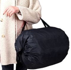 Camerazar Skládací nákupní taška, černá, nylonový materiál, 50x35 cm