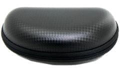 Camerazar Elegantní tvrdé pouzdro na brýle, černé, s aligátorím vzorem, 16.5x8x5.5 cm