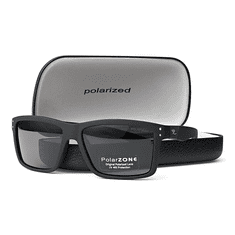Camerazar Pánské polarizační sluneční brýle s UV-400 ochranou, matně černý rámeček, šedé čočky