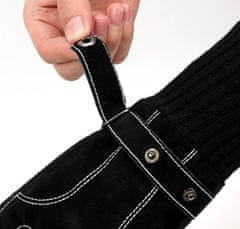 Camerazar Pánské zimní rukavice na dotek, černé semišové, s pružnou šňůrkou