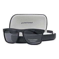 Camerazar Pánské polarizační sluneční brýle s UV-400 ochranou, matně černé, s pevným pouzdrem