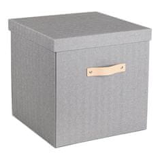 Majster Regál Úložná skládací krabice LOGAN ze 100% recyklovatelného papíru 31x31x31cm, šedá